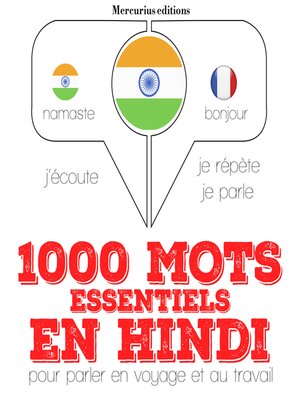cover image of 1000 mots essentiels en hindi
